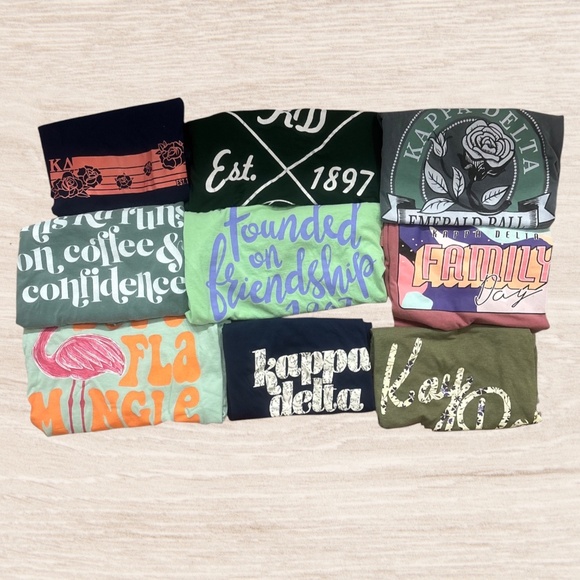 Kappa Delta Sorority ~9 Tees Bundle~ Women’s Size M KD Greek Life T-Shirts Top - Picture 1 of 15